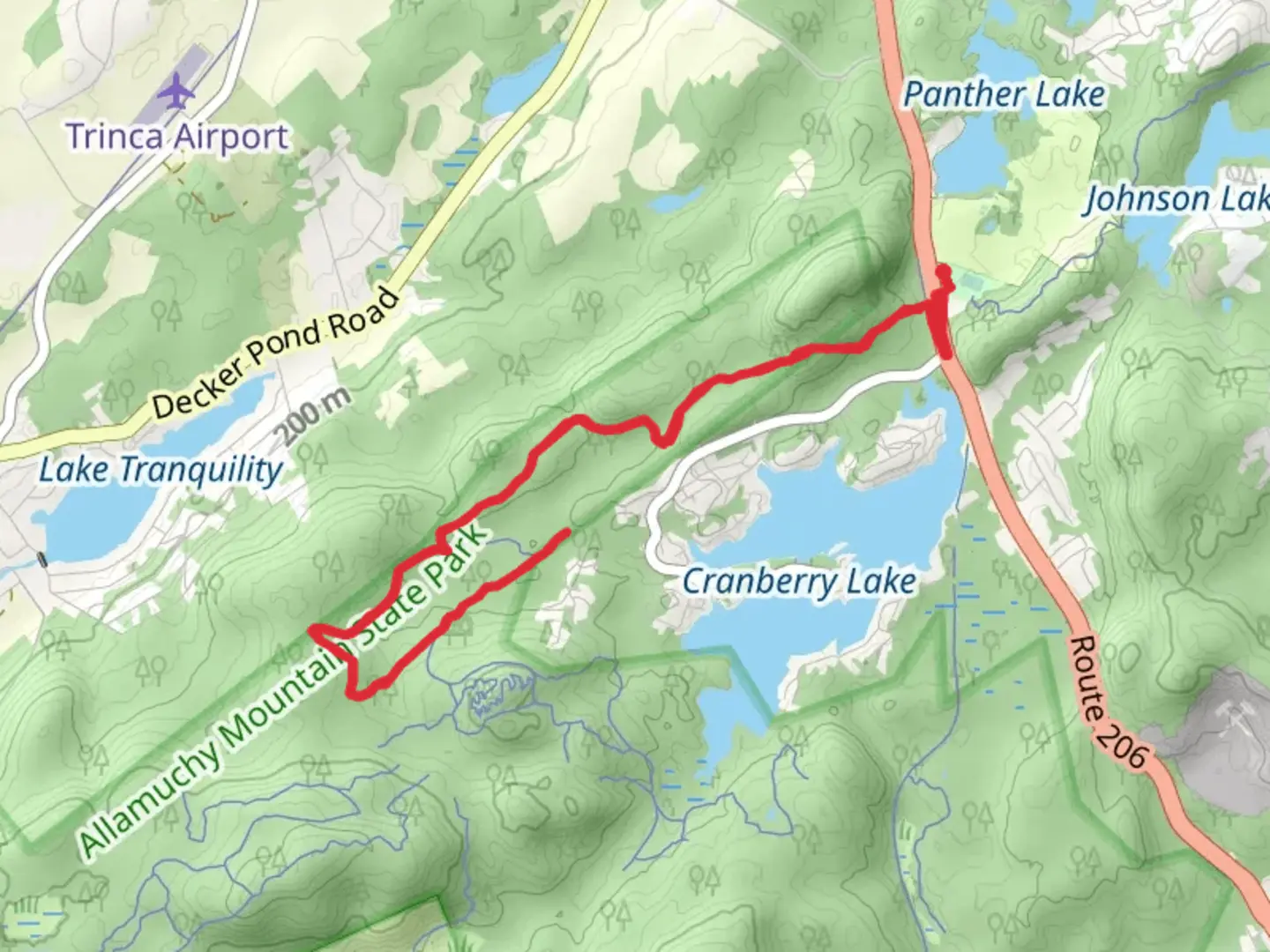 An image depicting the trail Wavin Willy - Green from Tamarack Park and its surrounding area.