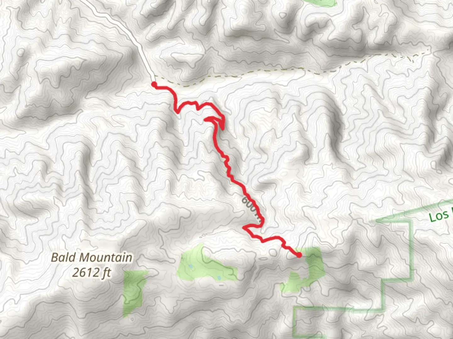 An image depicting the trail Refugio Road and its surrounding area.