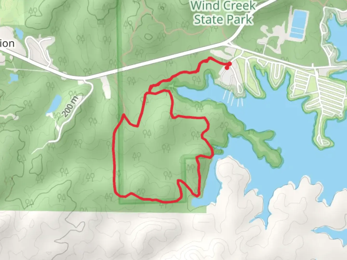 An image depicting the trail Alabama Reunion Trail Loop and its surrounding area.