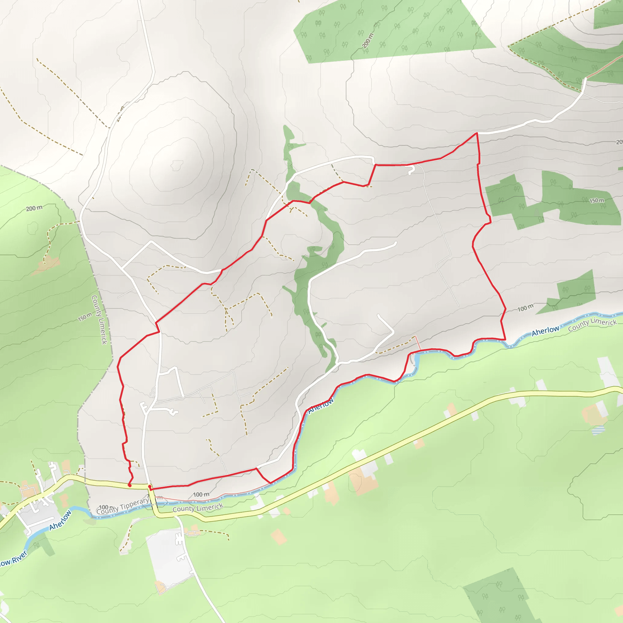 Ballyhoura Way - Moor Abbey Loop mobile static map
