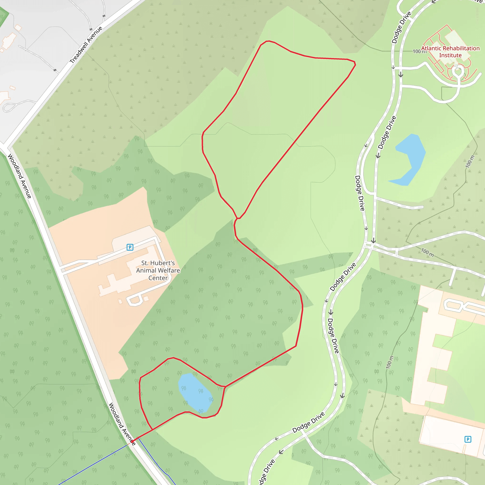 Woodland Avenue Loop - North mobile static map