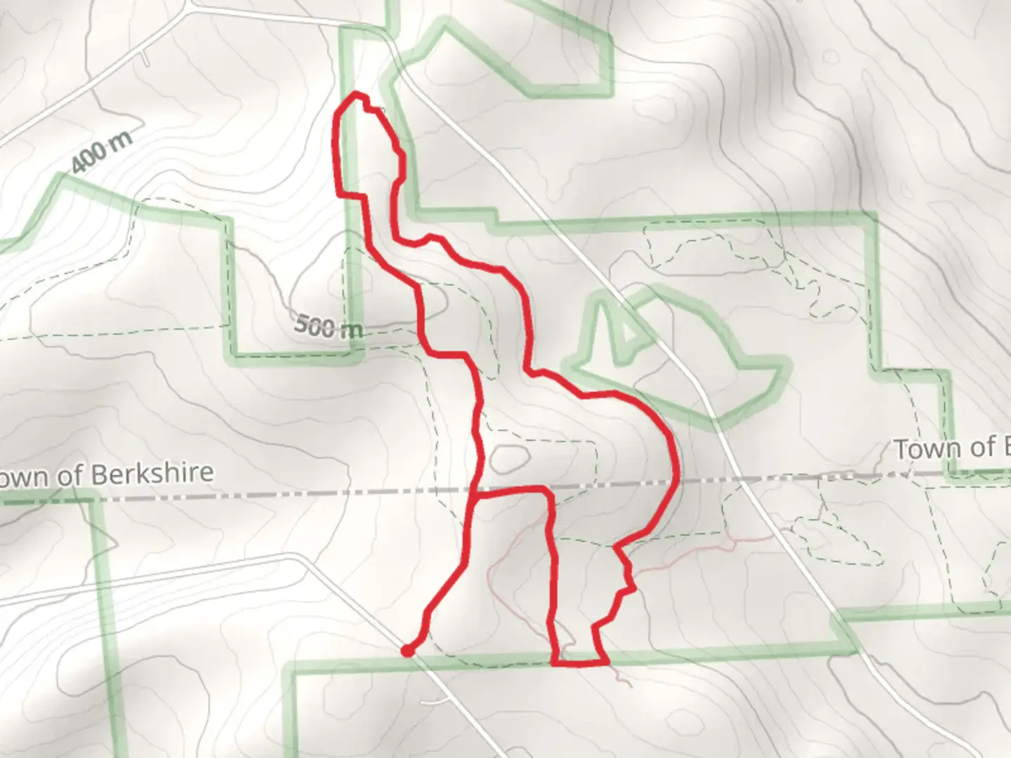 An image depicting the trail Loop Trail from Richardson Hill and its surrounding area.