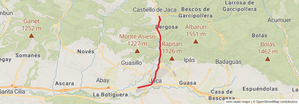GR 65-3 - Santiago's Road - Aragon stage 2 Map
