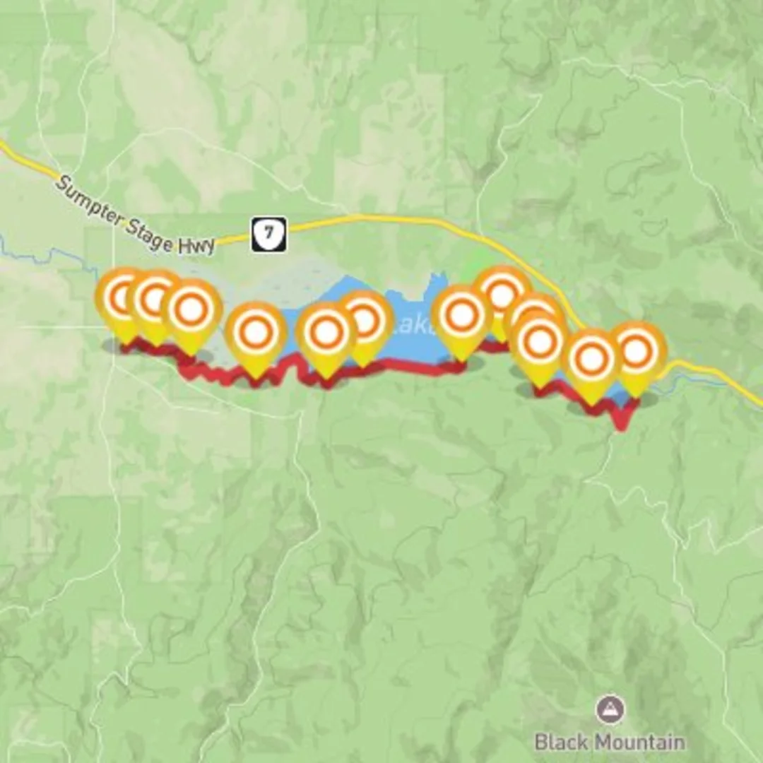 An image depicting the trail phillips south shoreline and its surrounding area.