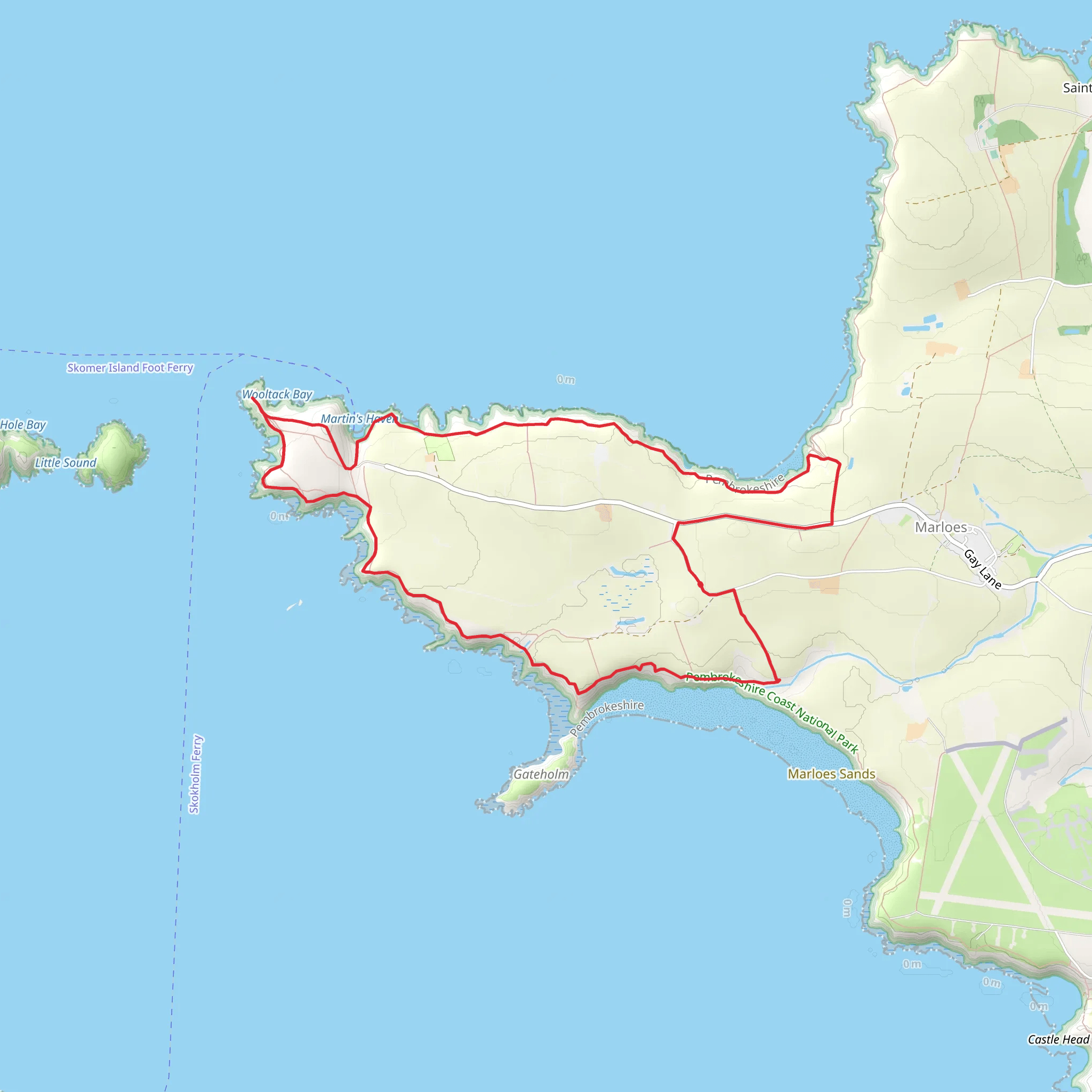 Marloes Peninsular Circular mobile static map