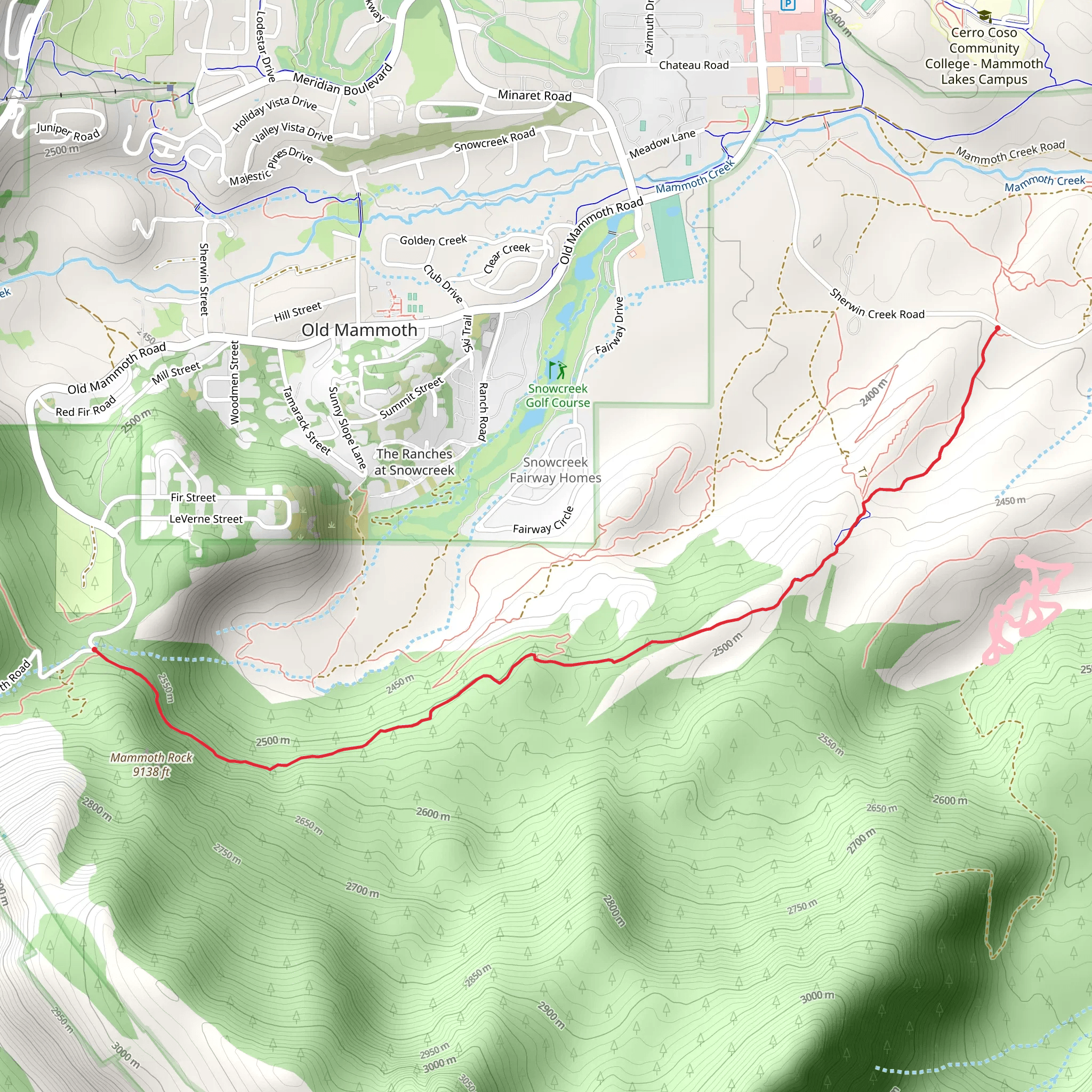 Mammoth Rock Trail mobile static map