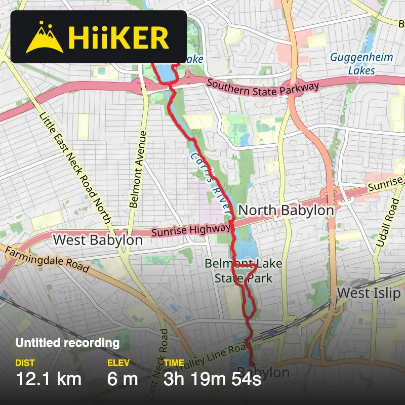 A map preview of the recording Untitled recording.