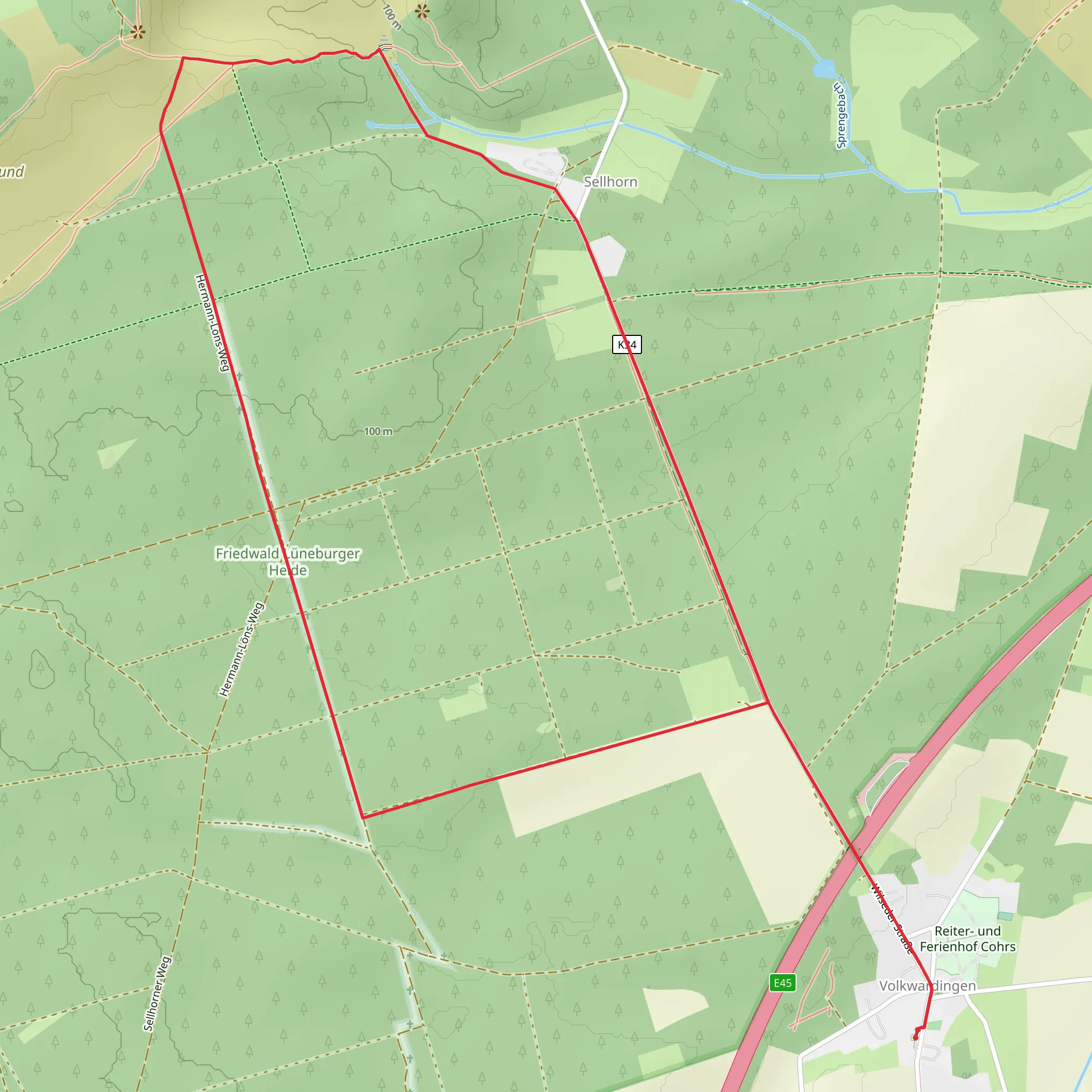 Rundwanderweg Volkwardingen mobile static map