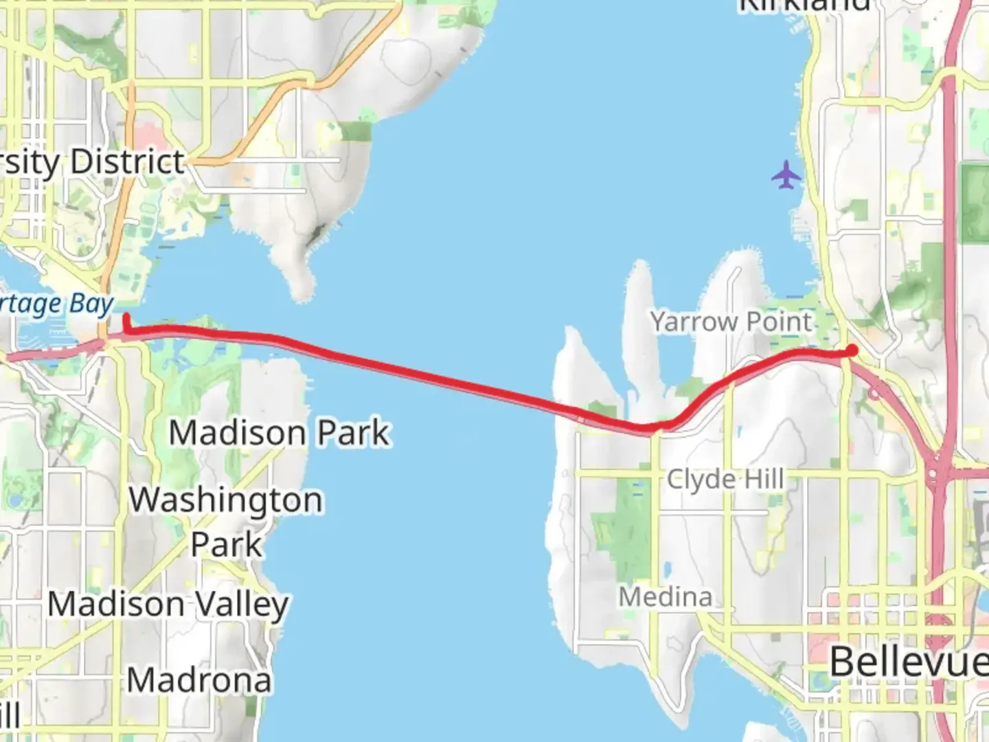 An image depicting the trail SR 520 Trail and its surrounding area.