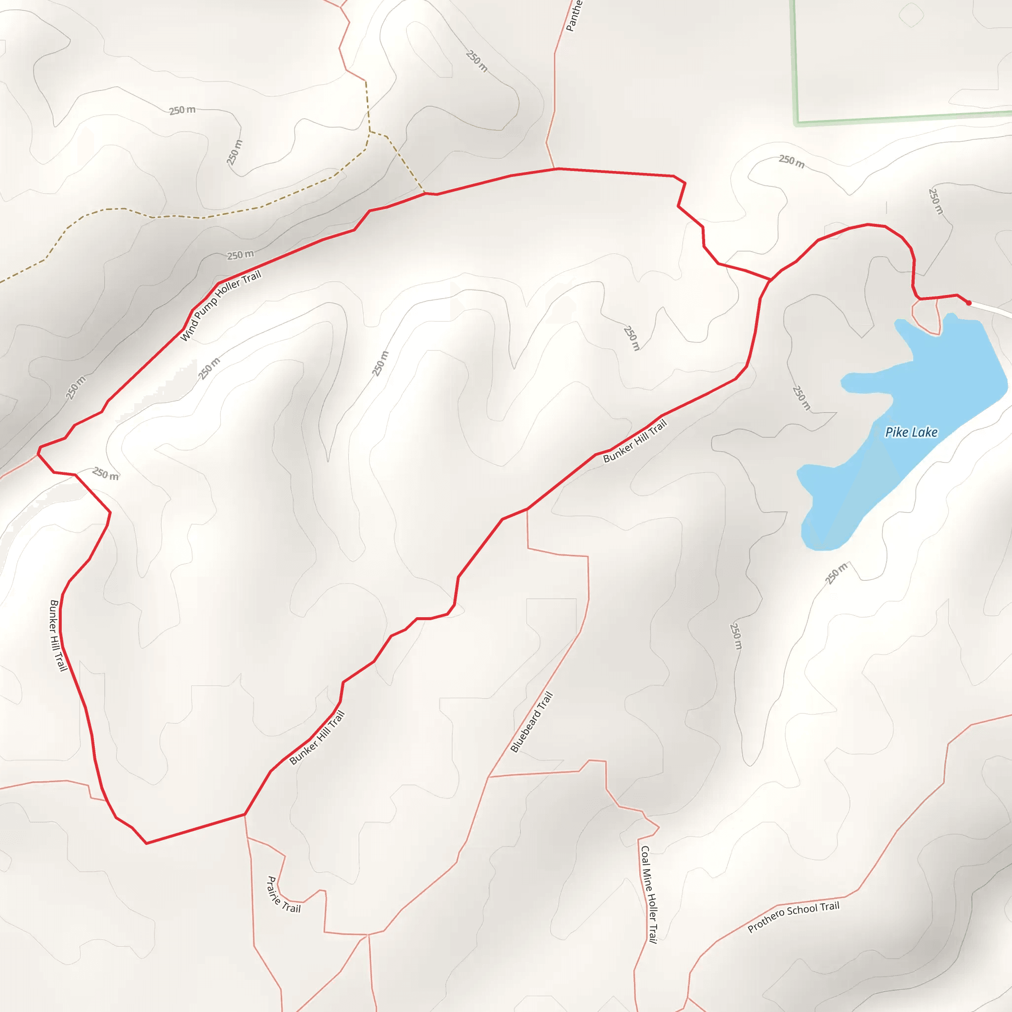 Wind Pump Holler Loop Trail mobile static map