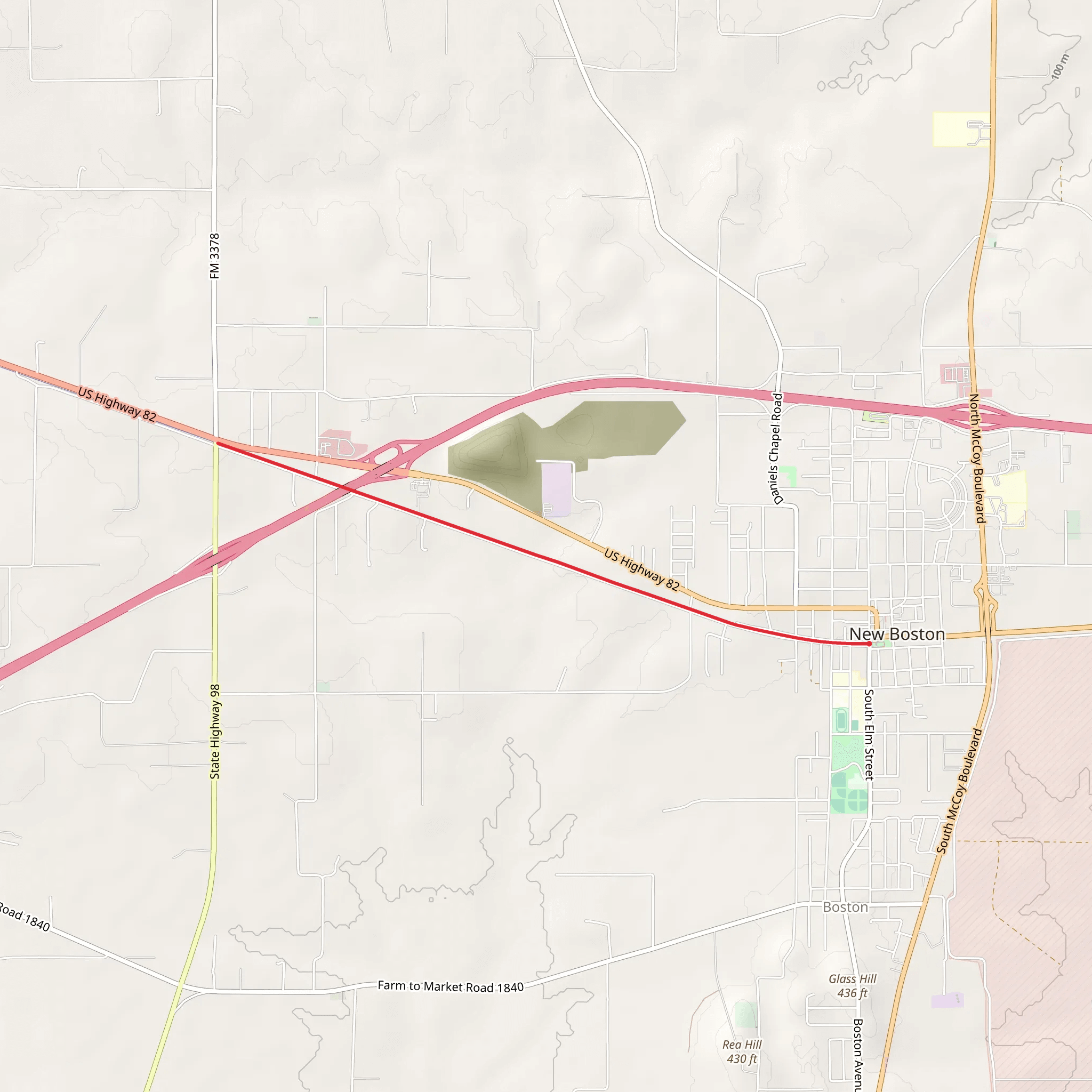 Northeast Texas Trail mobile static map