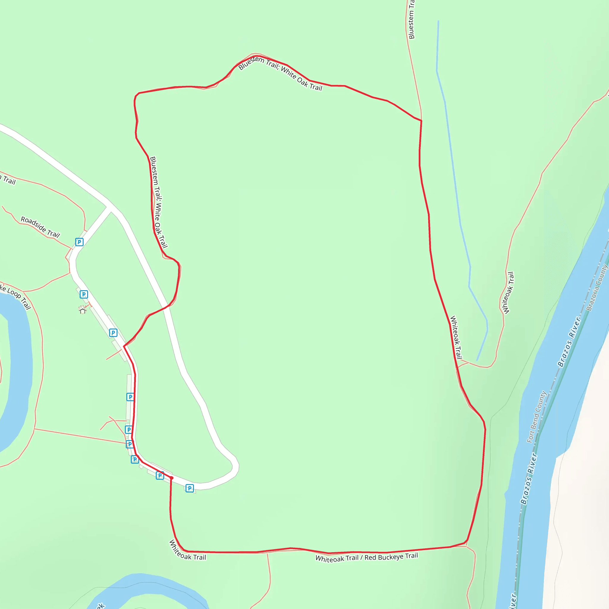 Bluestem - White Oak Loop Trail mobile static map