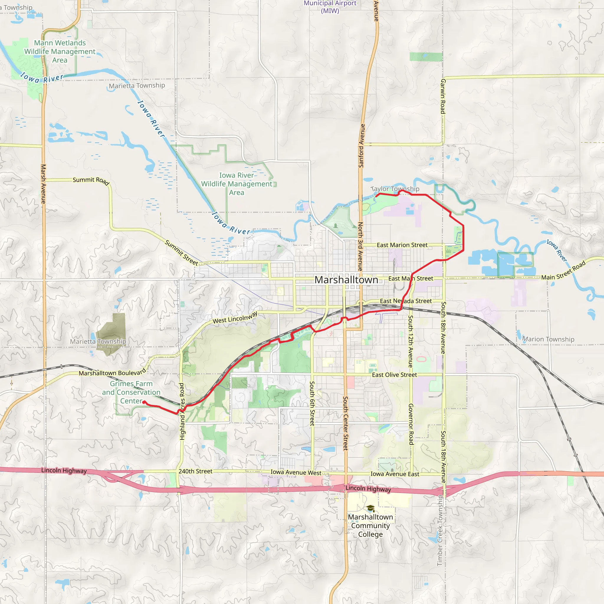 Linn Creek Recreational Trail mobile static map