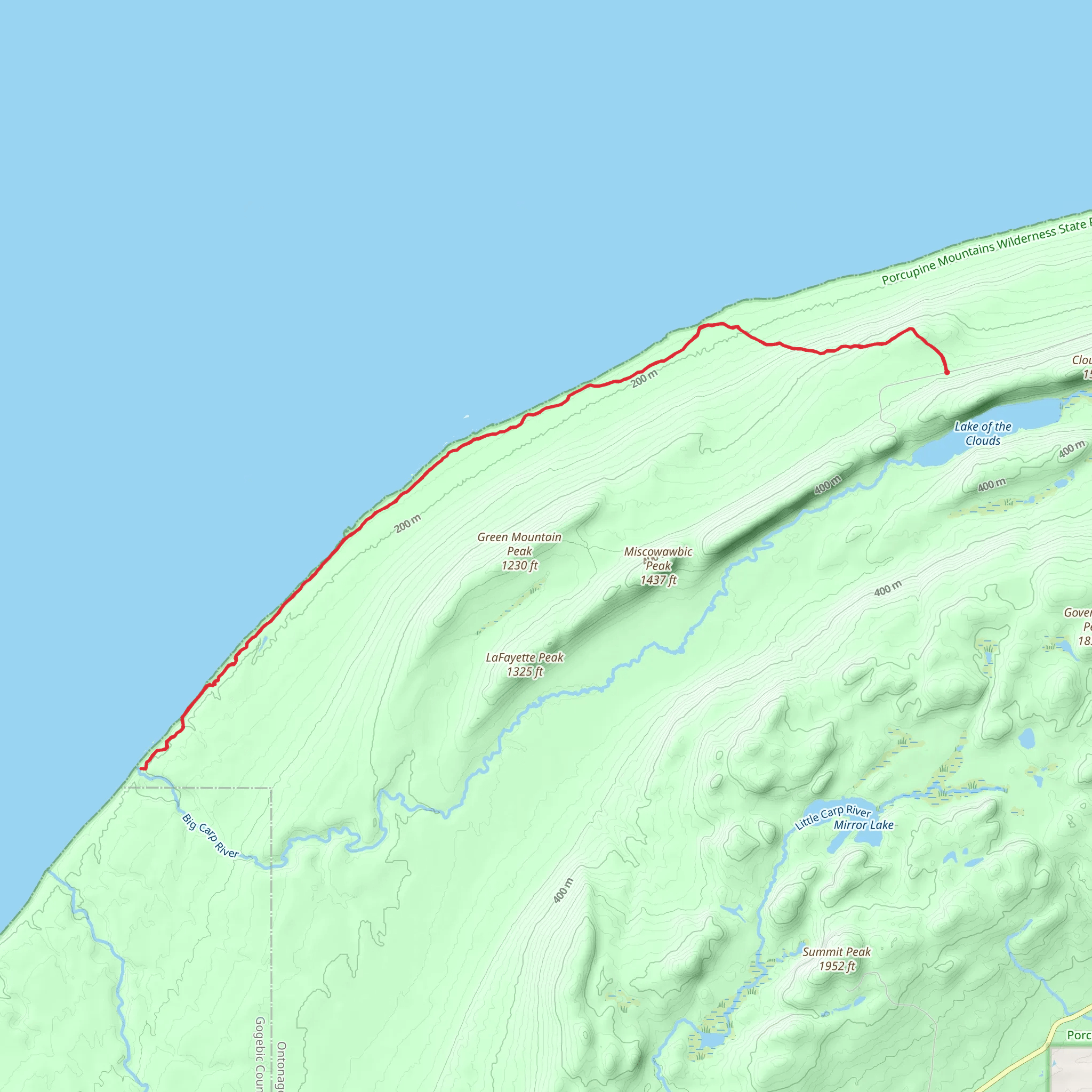 Lake Superior Trail mobile static map