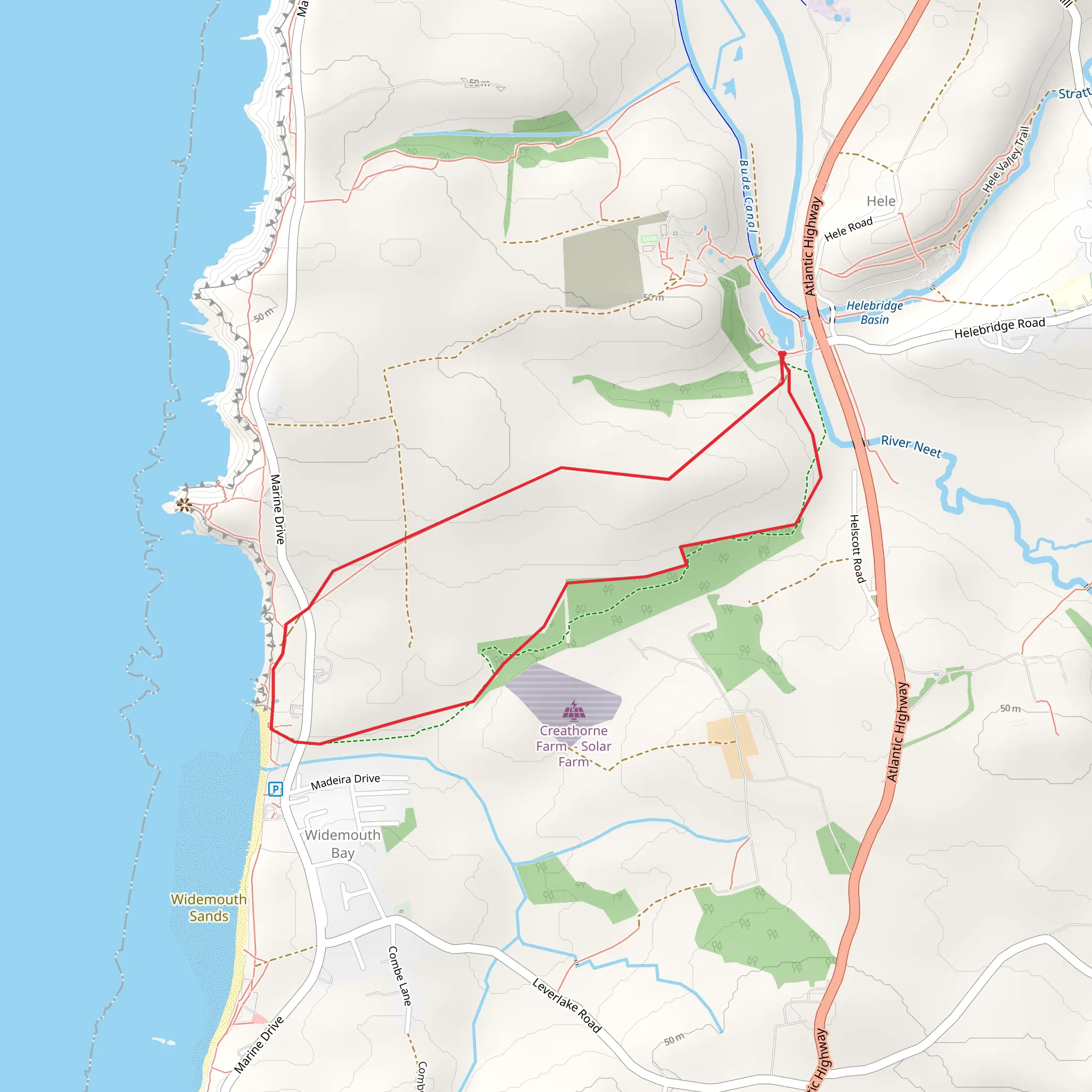Whalesborough Farm - The Hare Walk mobile static map