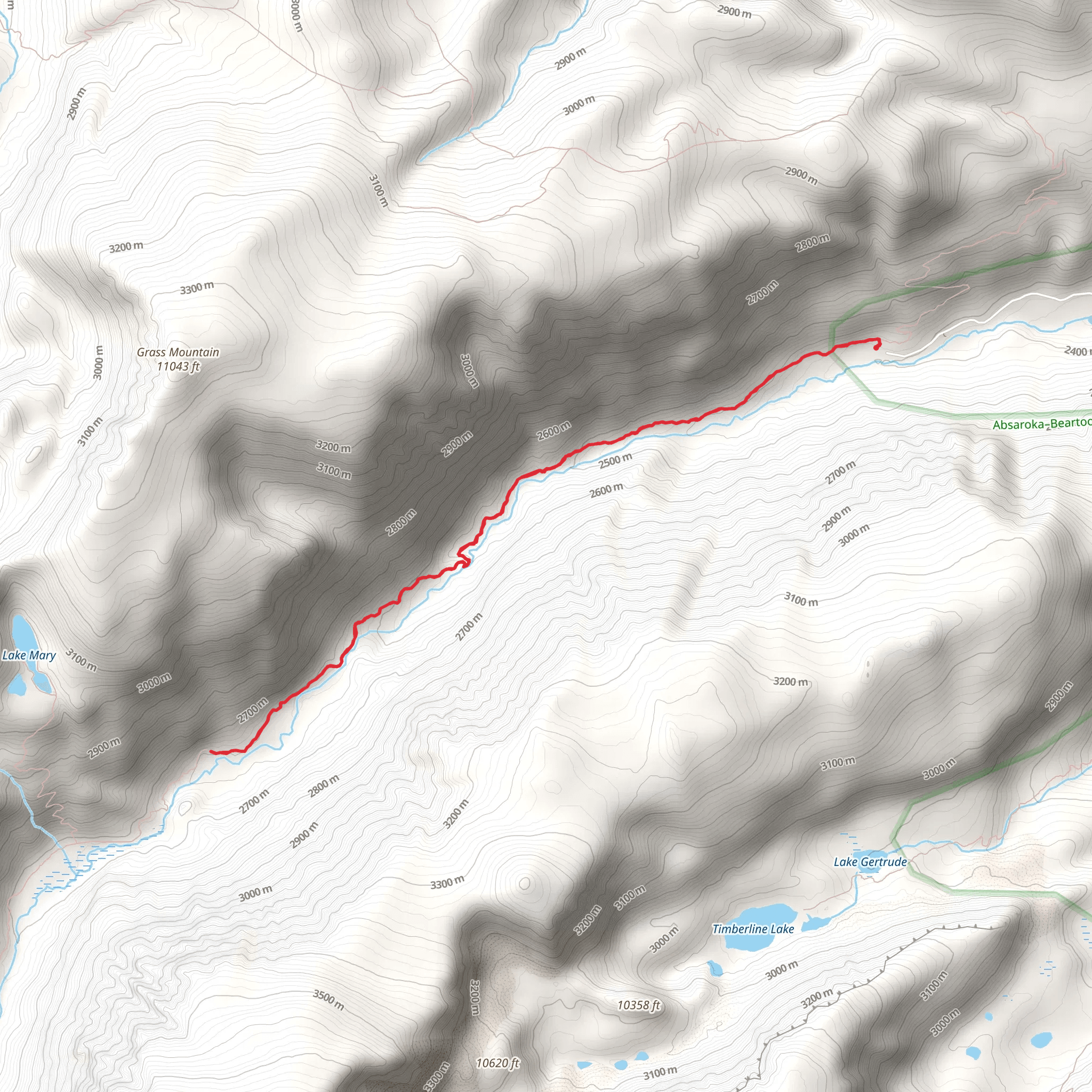 West Fork Rock Creek Trail mobile static map