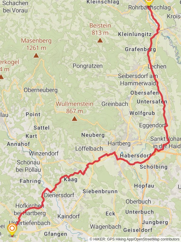 Heiligenbrunn - Lebing - Fieberbründl mobile static map