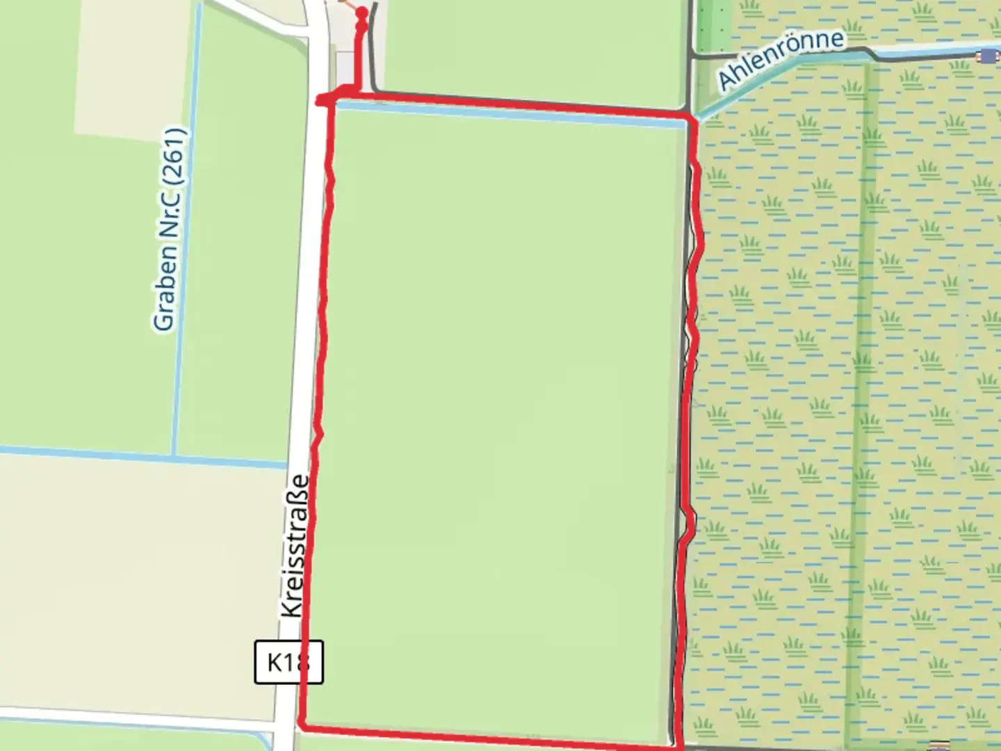 An image depicting the trail Moorrundweg Loop and its surrounding area.