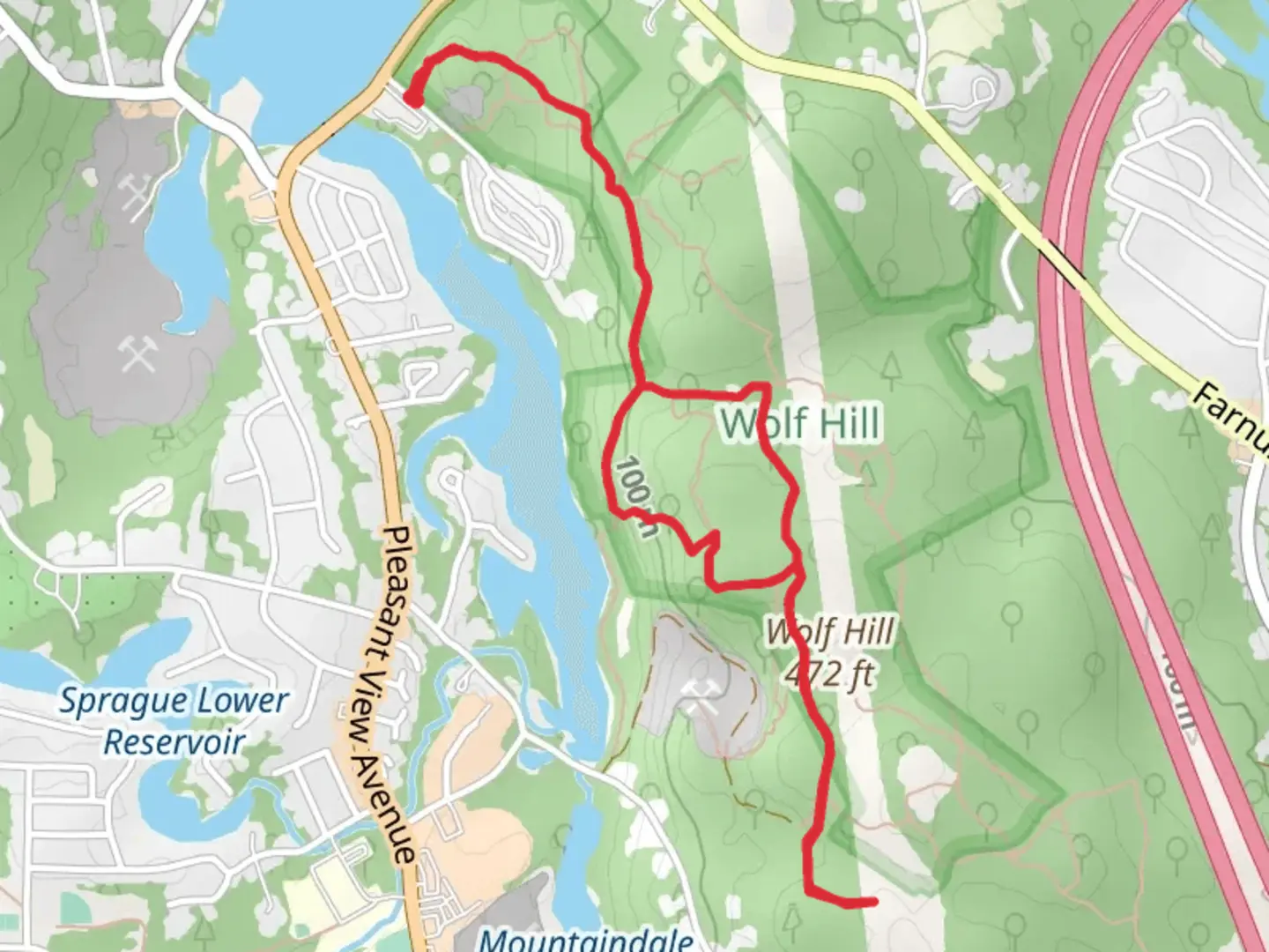 An image depicting the trail Ken Weber Trail - Red and its surrounding area.