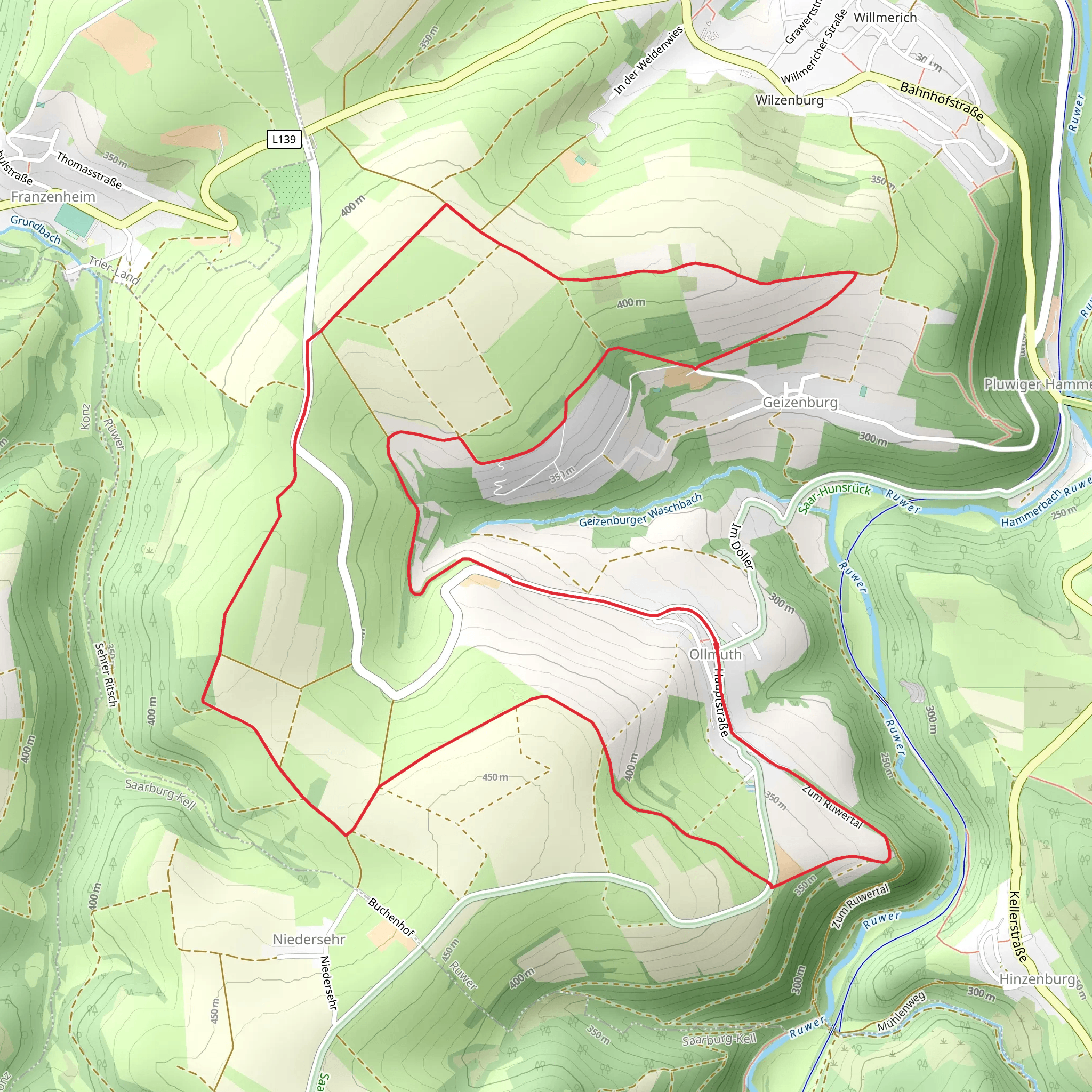 Ollmuth Loop via Hardtberg mobile static map