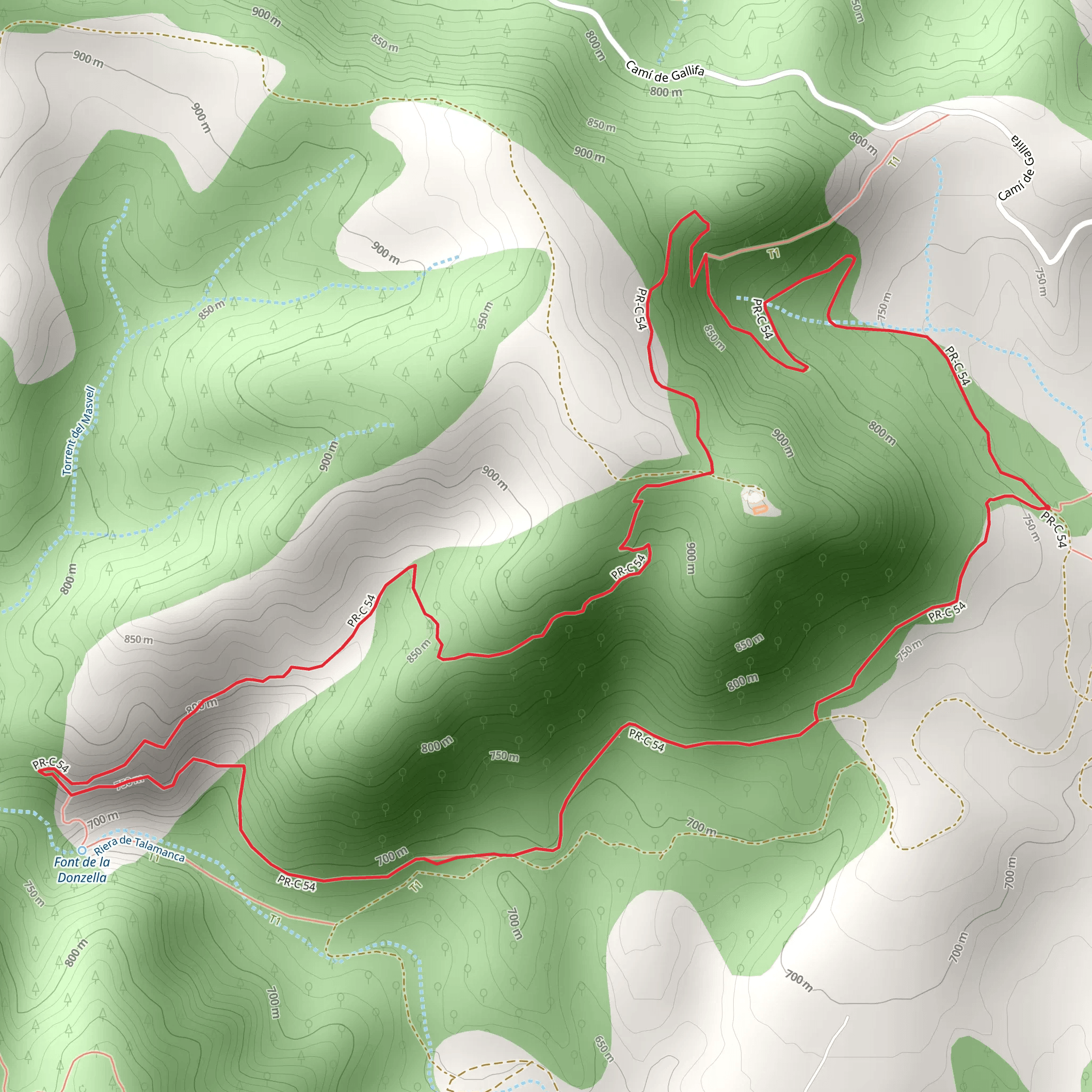 Obaga de Vilanova PR C 54-1 mobile static map