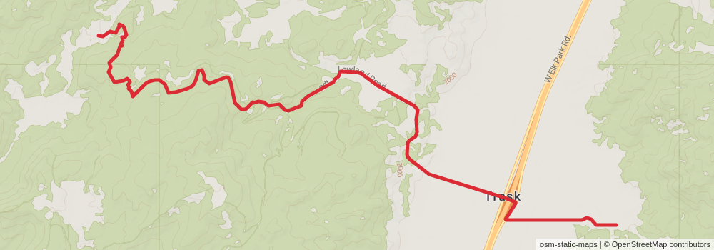 American Perimeter Trail - Rocky Mountains Primary stage 112 Map