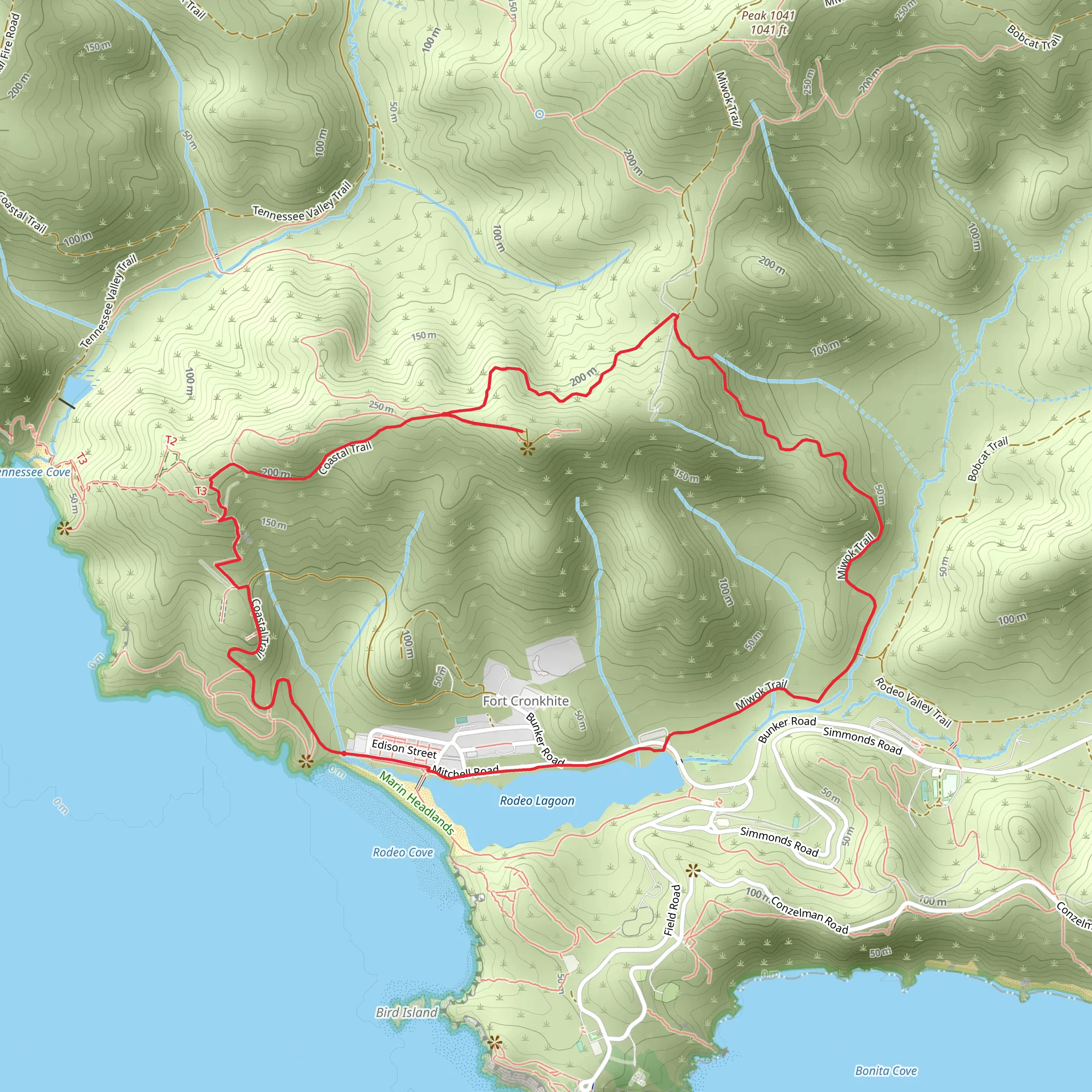 Hill 88 Loop - California Coastal Trail mobile static map