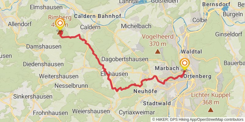 Lahn-Dill-Bergland-Pfad stage 5 Map