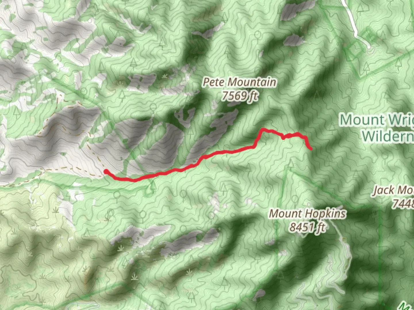 An image depicting the trail Agua Caliente Trail and its surrounding area.