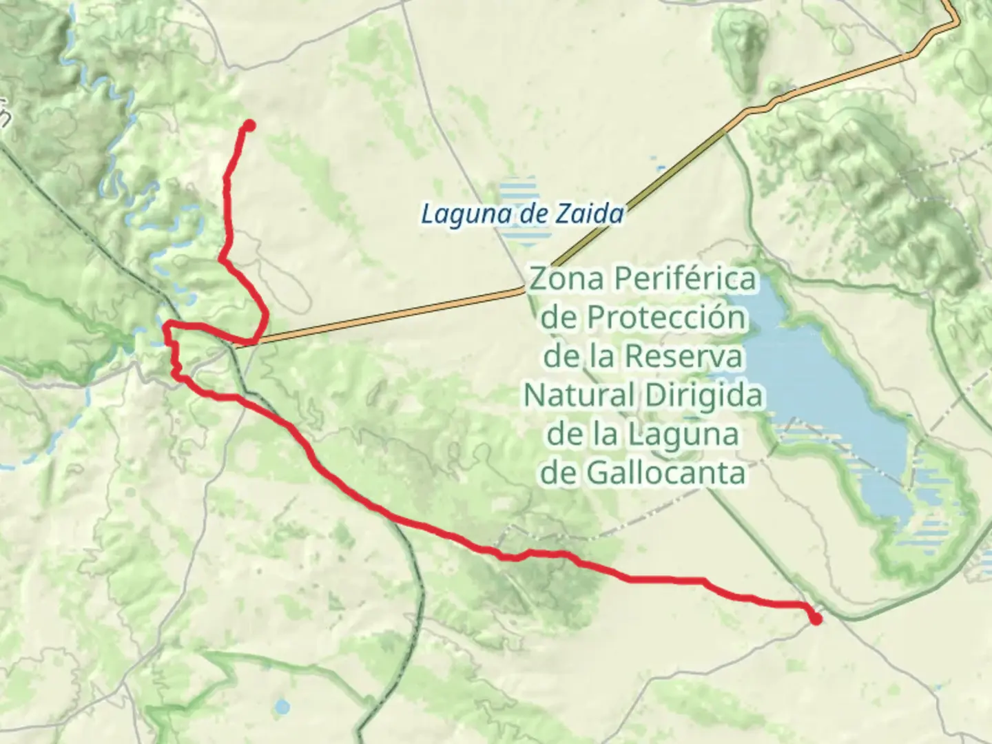 An image depicting the trail Torralba de los Frailes - Beautiful PR Z 21 and its surrounding area.