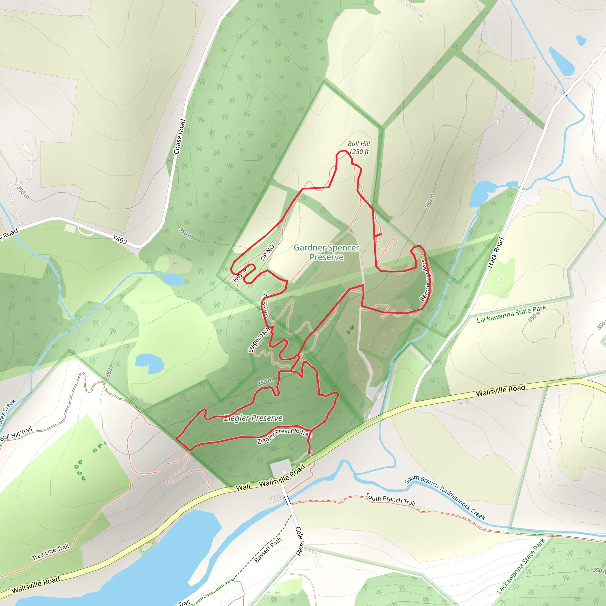 Ziegler Preserve Trail Bull Hill Loop Trail mobile static map