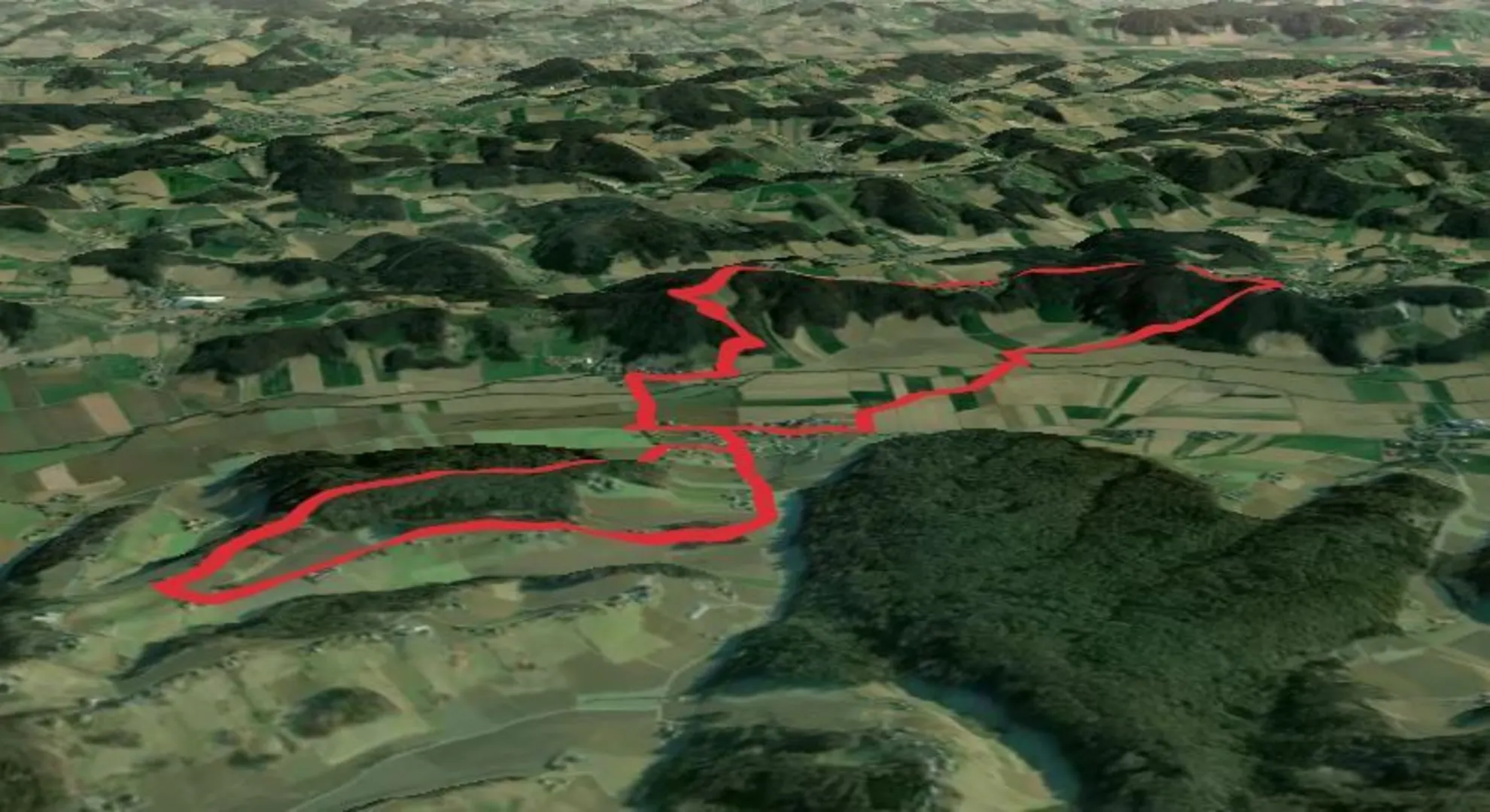 An image depicting the trail Notburgaweg and its surrounding area.