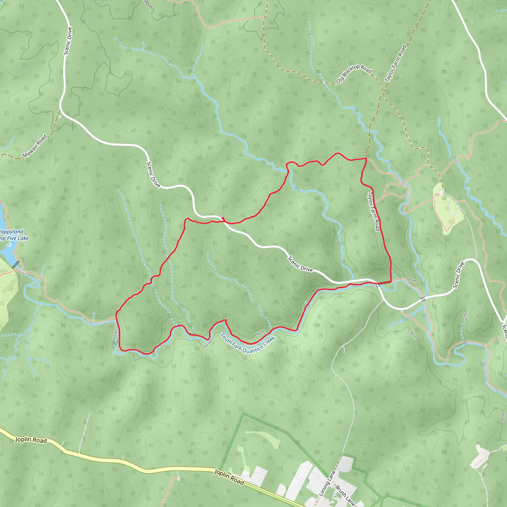 High Meadows and South Valley Loop Trail mobile static map