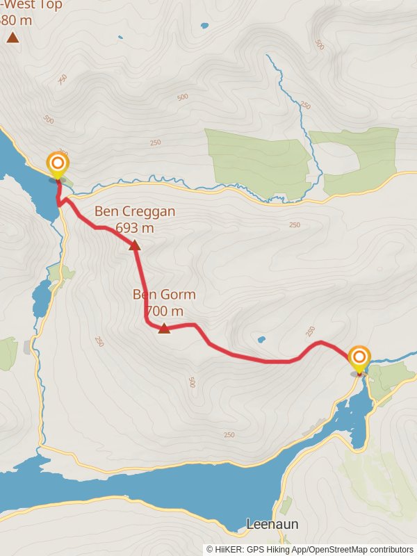 Ben Creggan and Ben Gorm Walk from Doo Lough County Mayo Ireland