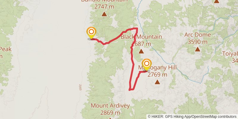 American Discovery Trail - Nevada stage 26 Map