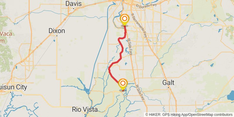 American Discovery Trail - California stage 19 Map