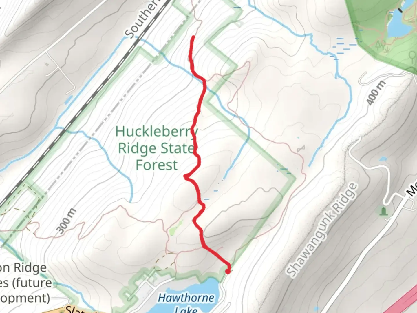 An image depicting the trail Shawangunk Ridge Trail - Blue and its surrounding area.