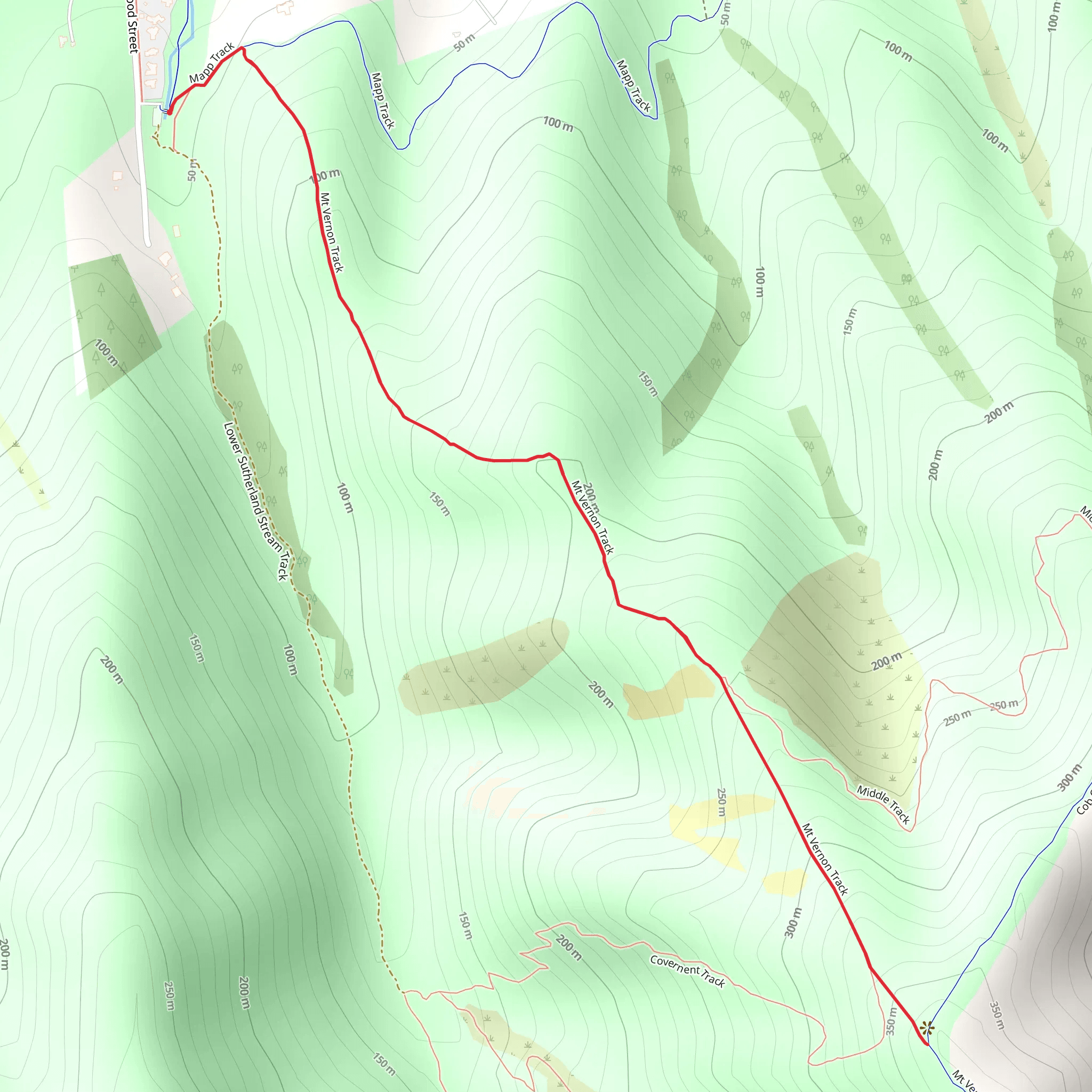Mount Vernon Track mobile static map