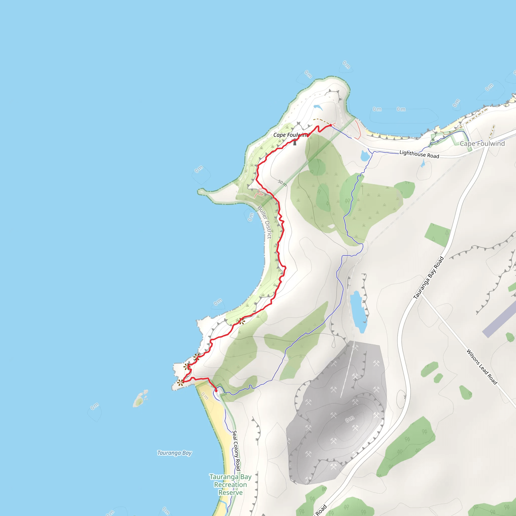 Cape Foulwind Walkway mobile static map