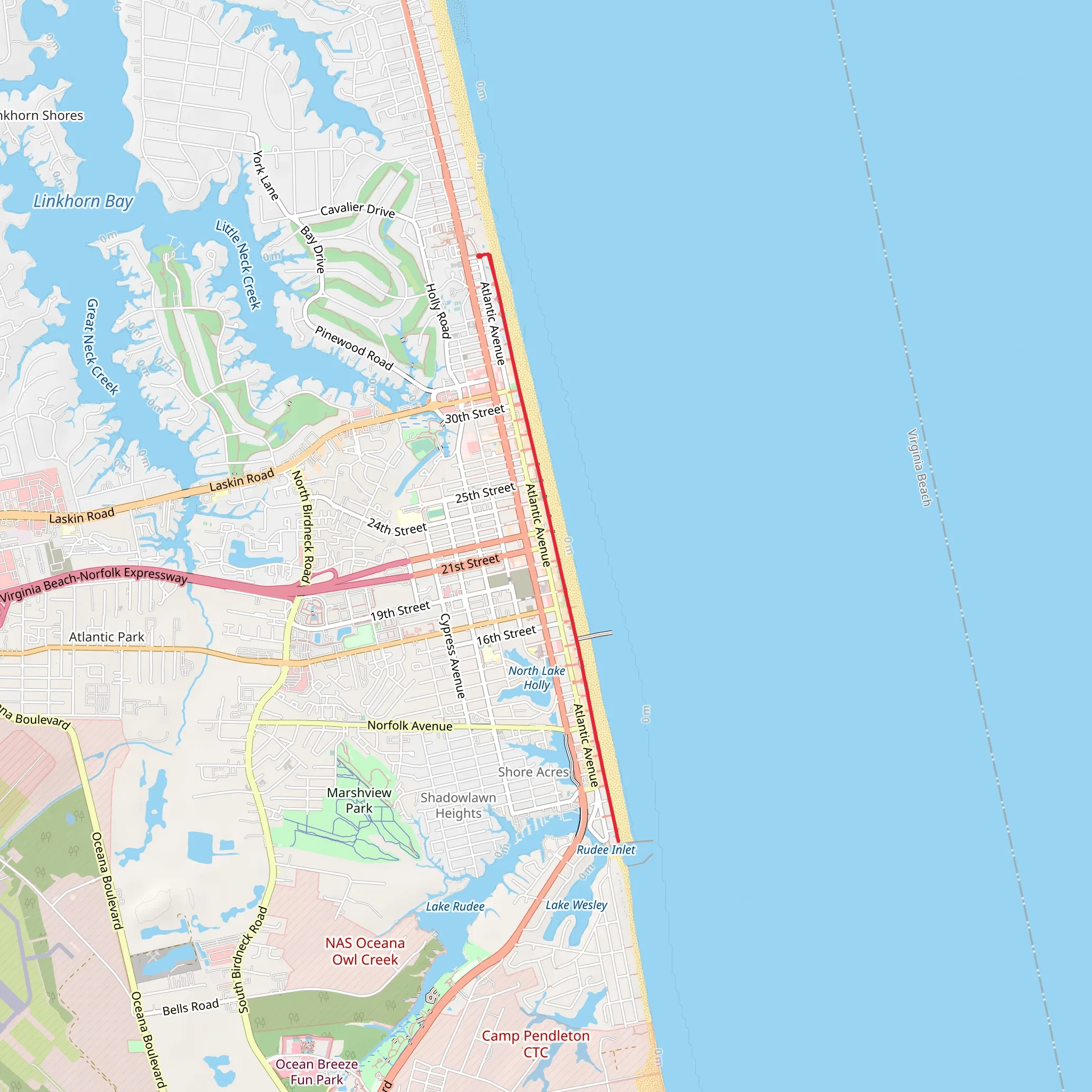 Virginia Beach - Board Walk mobile static map