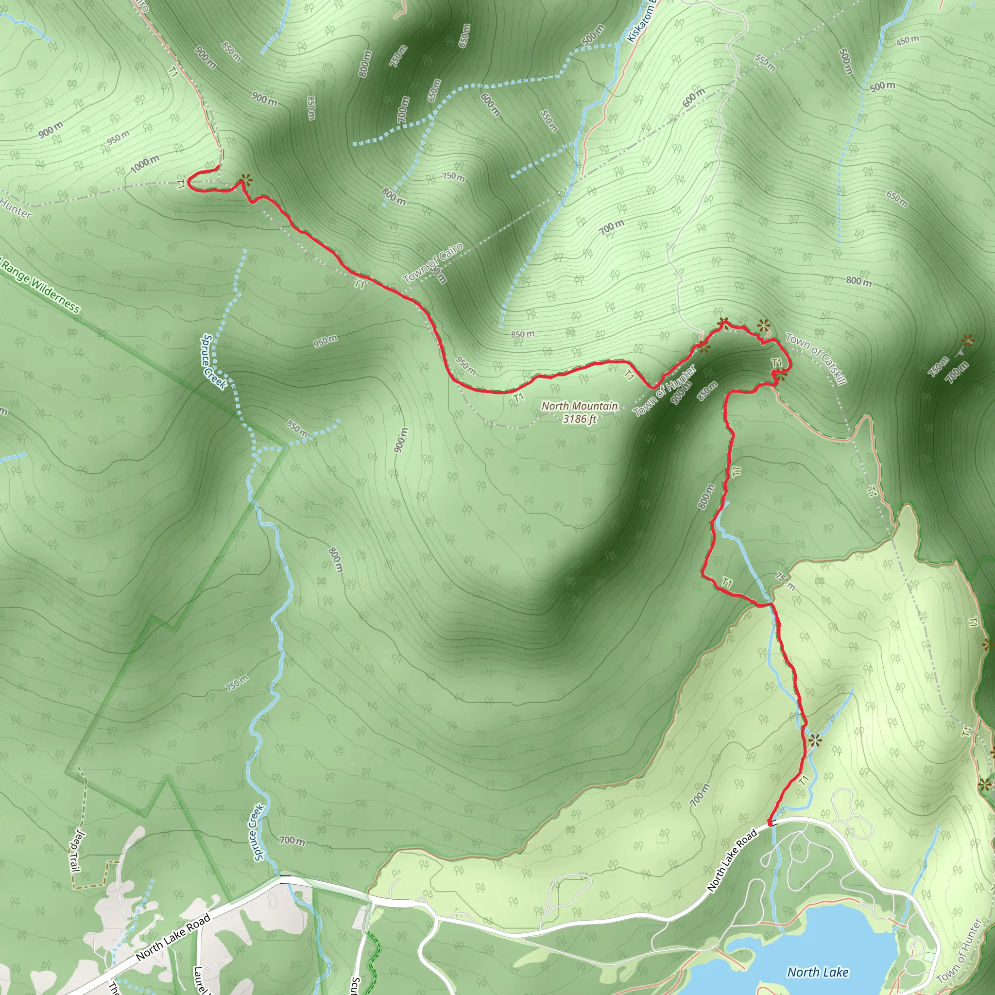 Stoppel Point and North Mountain Trail mobile static map