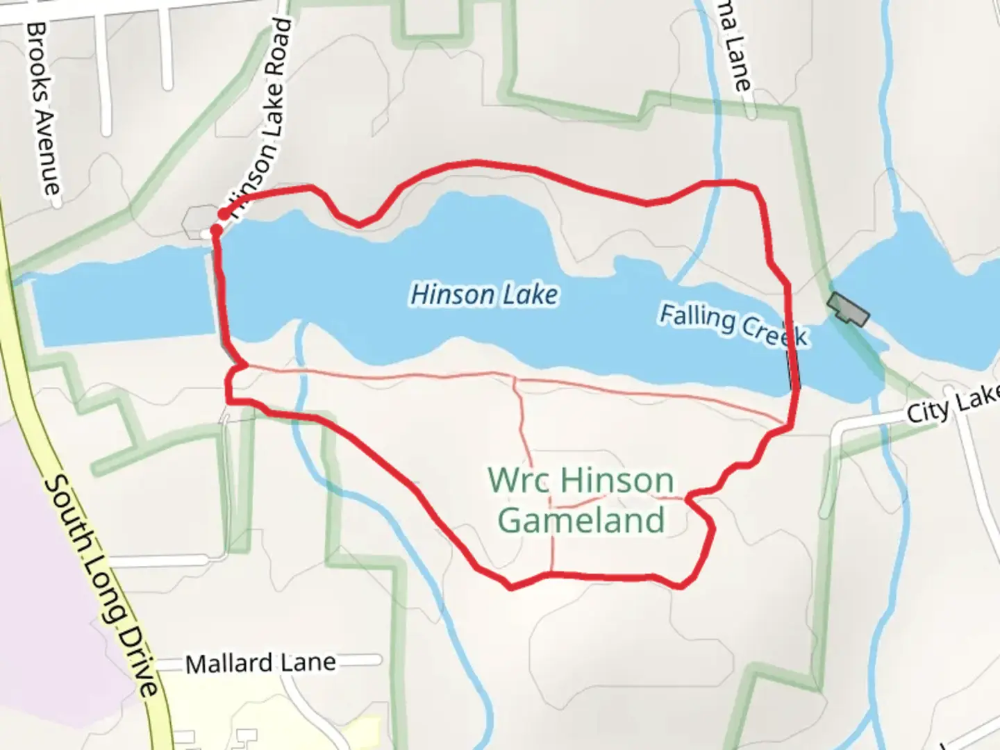 An image depicting the trail Falling Creek Loop and its surrounding area.