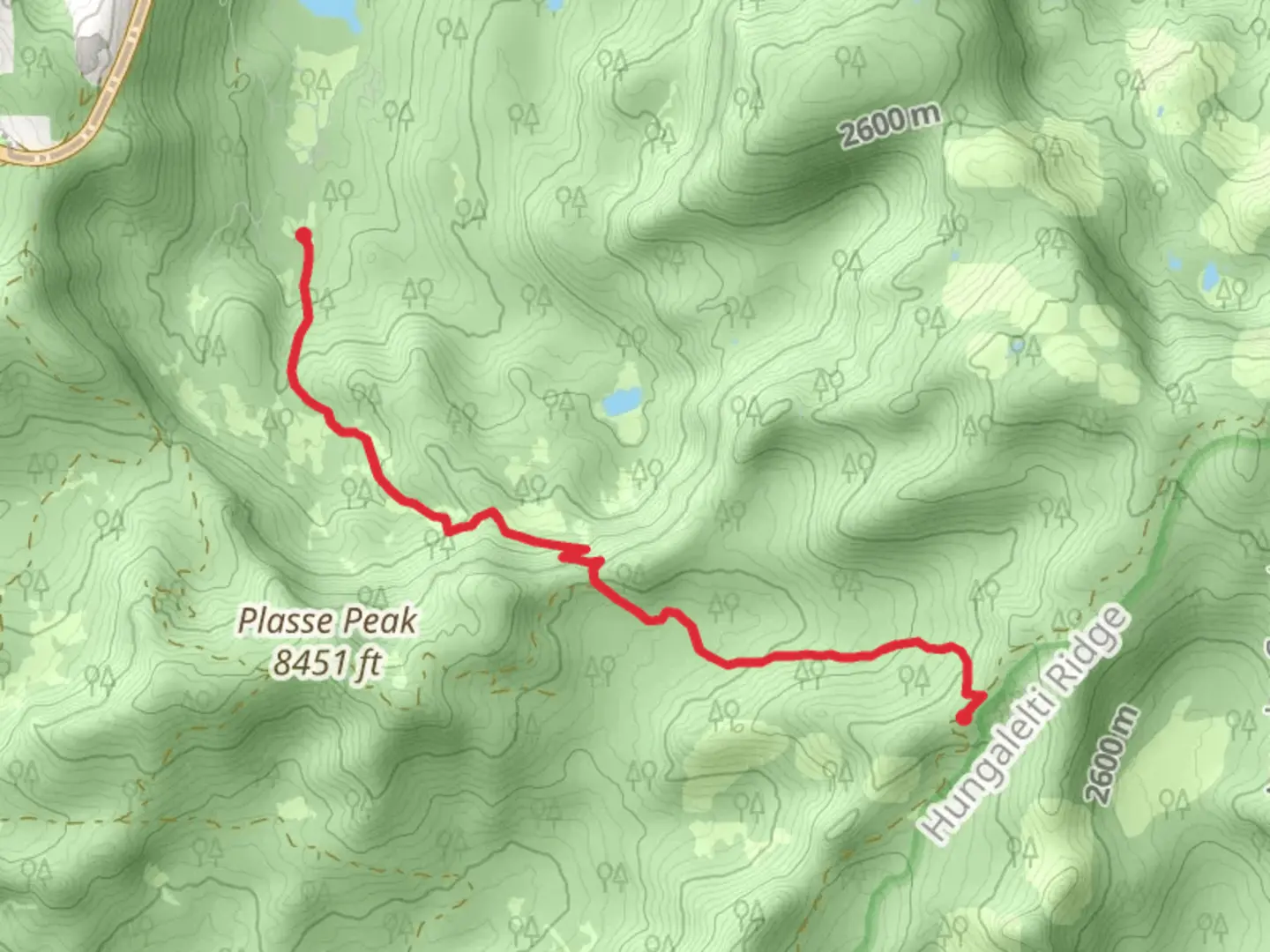 An image depicting the trail Granite Lake - Hidden Lake Trail and its surrounding area.