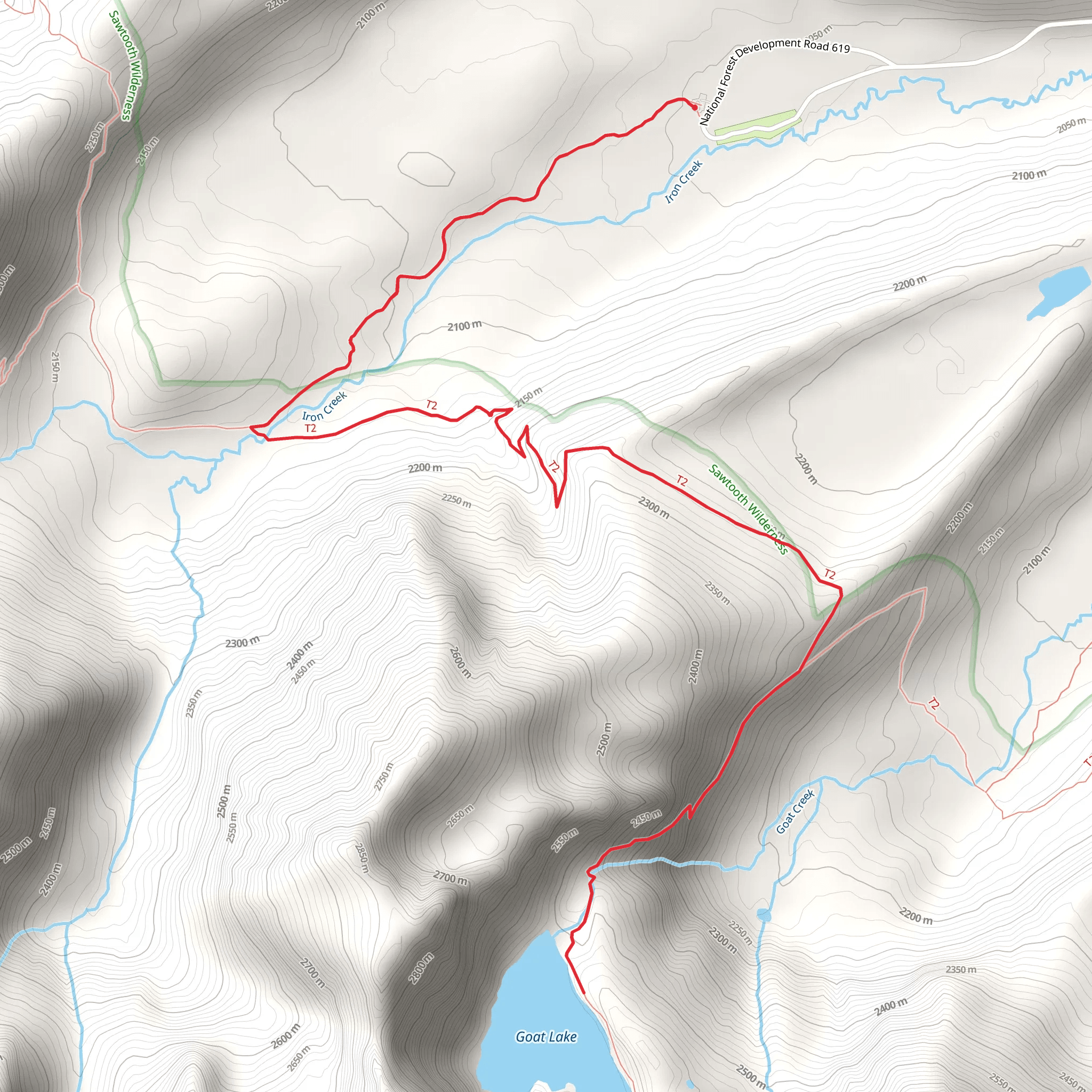 Goat Lake via Alpine Way mobile static map