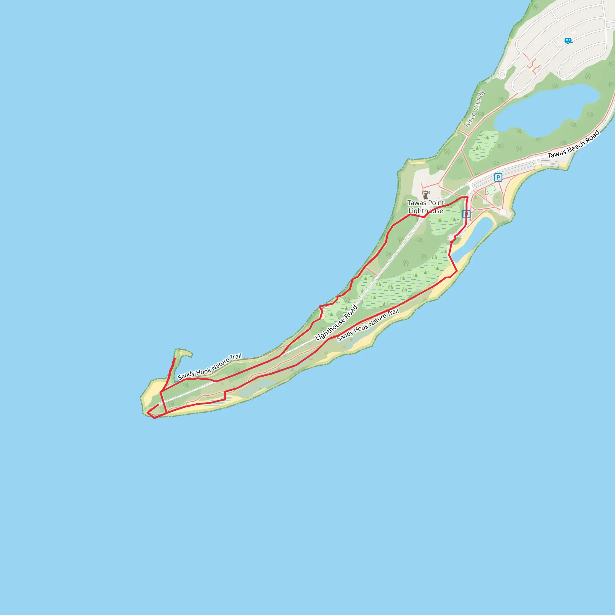 Sandy Hook Nature Loop Trail mobile static map