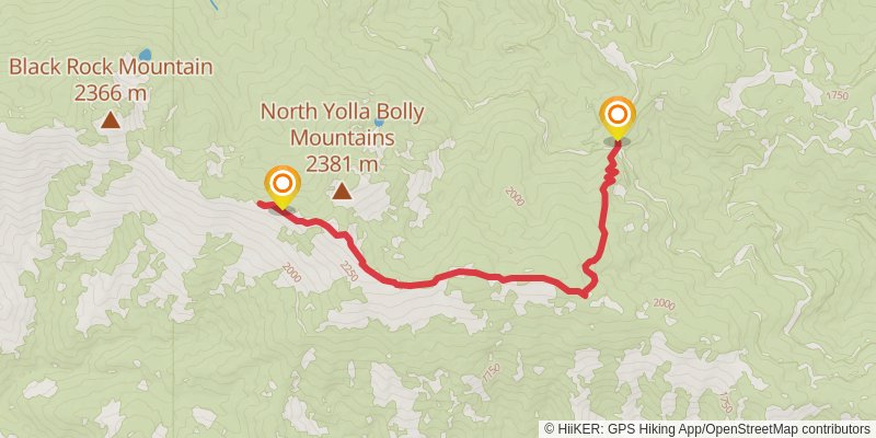 North Yolla Bolly Trail via Cold Fork Ridge Trail stage 2 Map