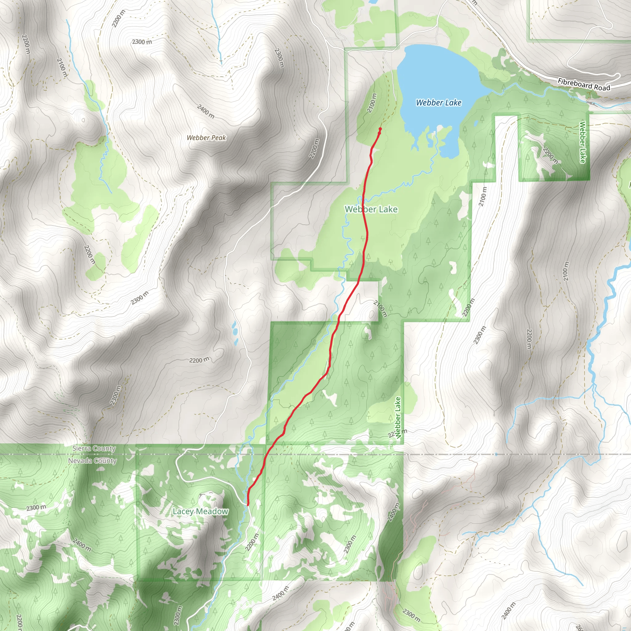 Webber Lake Road mobile static map