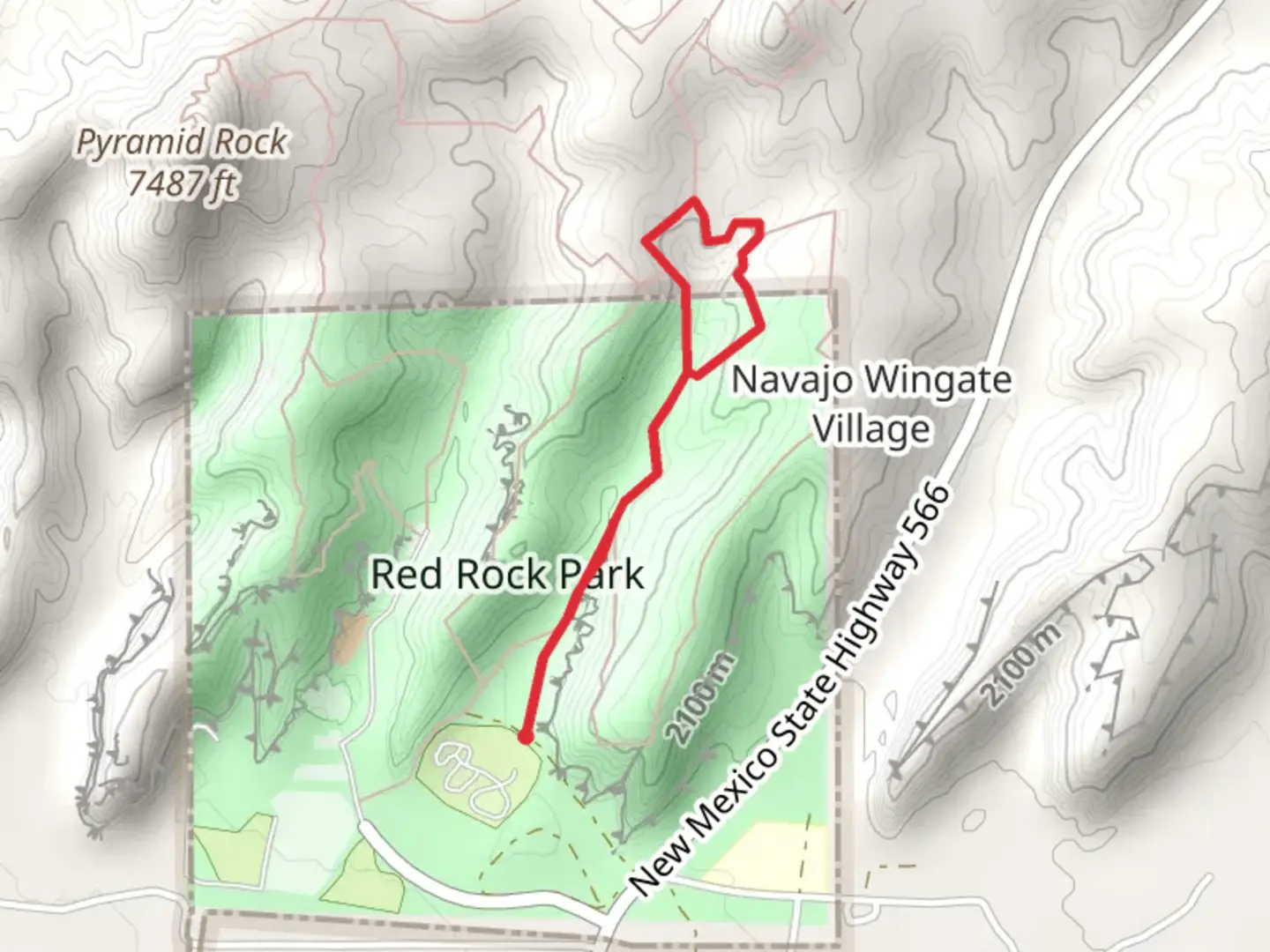 An image depicting the trail Church Rock Loop and its surrounding area.
