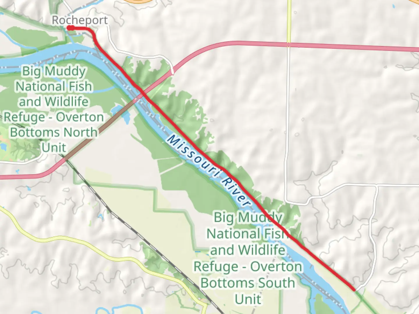 An image depicting the trail Katy Trail - Rocheport and its surrounding area.