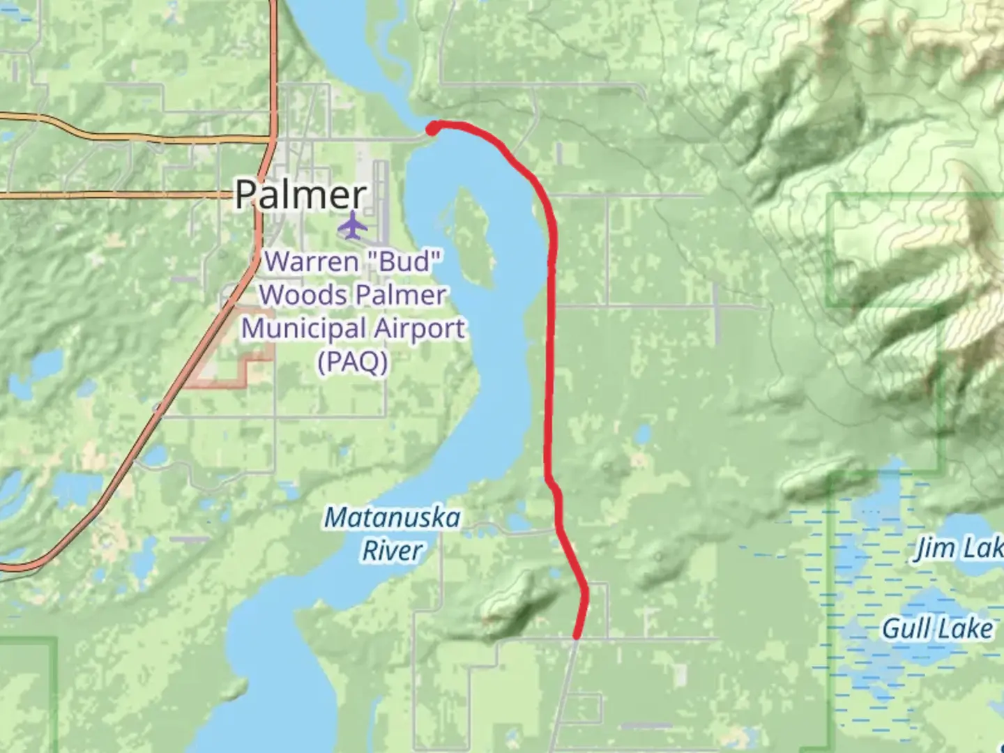 An image depicting the trail Old Glenn Hiking and its surrounding area.